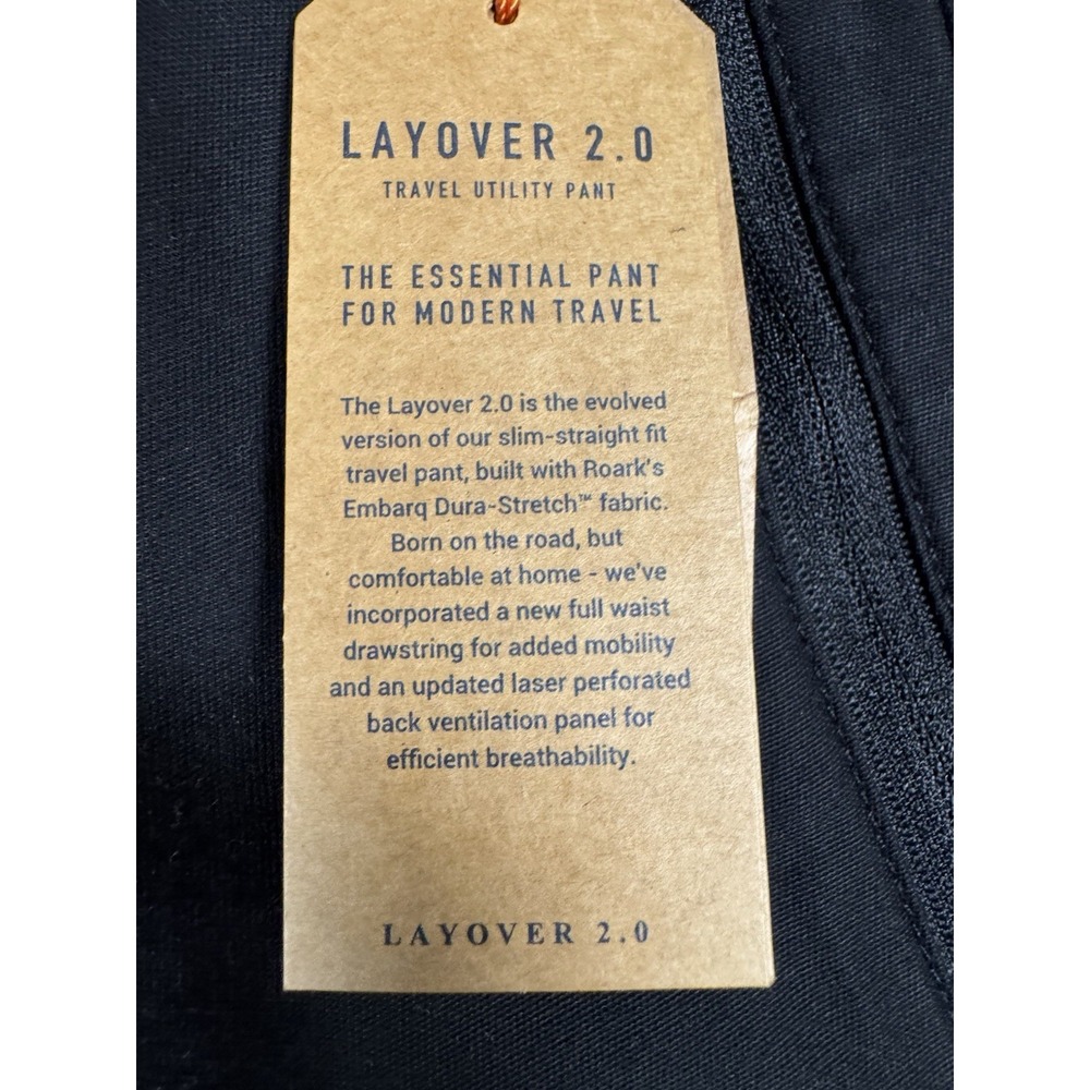 Roark Pants Mens Size 38 Black Military Army Layover 2.0 Travel Commuter - Picture 12 of 16